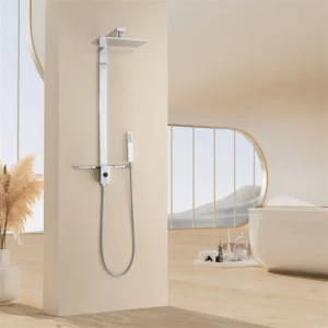 Brass Chrome Square Shower Faucet Set, 3-Day Ship