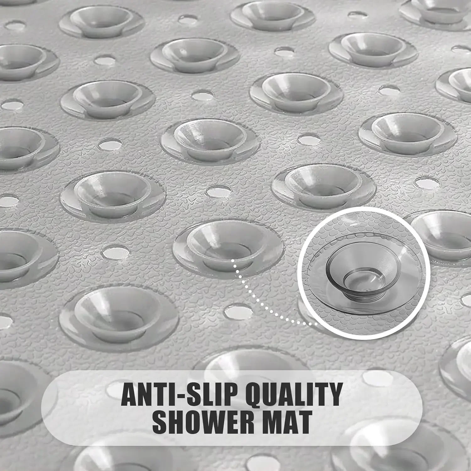 Non Slip 53x53cm Square Shower Mat for Bathroom Floor - Image 4