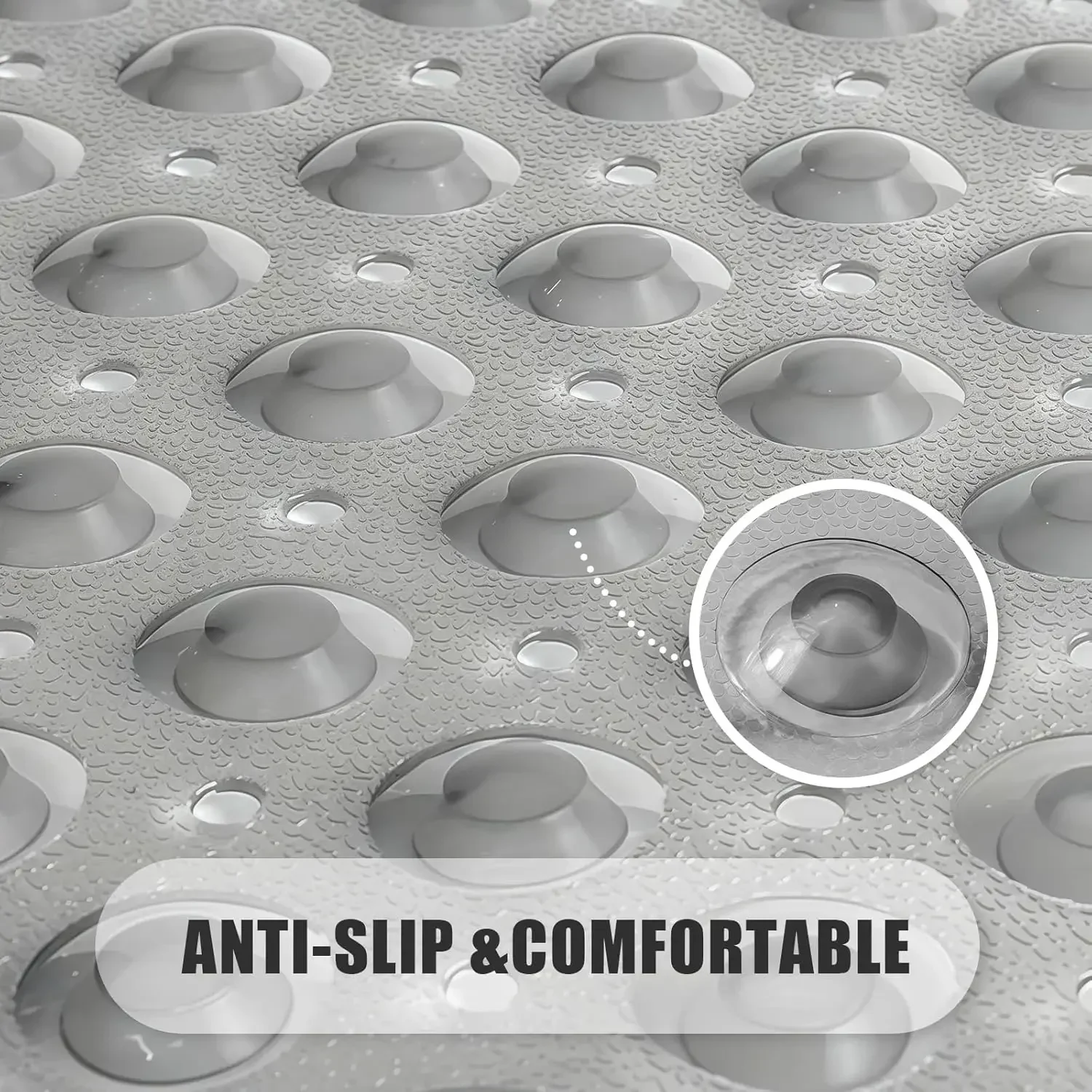 Non Slip 53x53cm Square Shower Mat for Bathroom Floor - Image 3