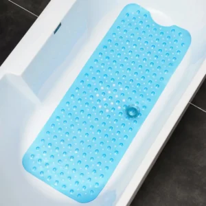 40x100cm Non-Slip Bathtub Mat with Suction Cups - Soft Massage Pad