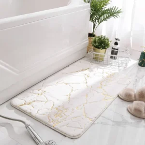 Faux Rabbit Bath Mat 16x24 Non-Slip Washable Rug
