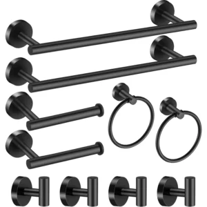 Stainless Steel Bathroom Hardware Set - Towel Bar & Holder
