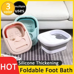 Foldable Foot Bath Tub – Portable Ergonomic Silicone Basin