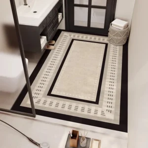 VIKAMA Bohemian Bath Mat: Diatomite, Anti-Slip, Absorbent